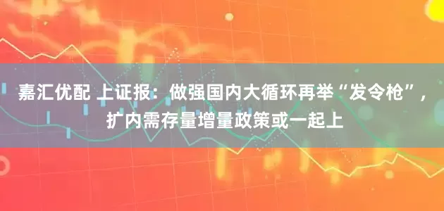 嘉汇优配 上证报：做强国内大循环再举“发令枪”， 扩内需存量增量政策或一起上